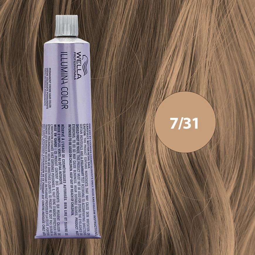 Illumina Color Hajfesték - 7/31 60ml Medium Gold Ash Blonde főképe